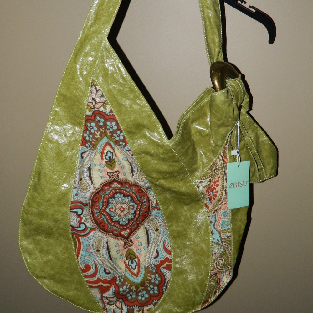 Ebisu eBISU Womens Handbag Purse Green NEW